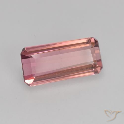 1.16ct Naturel Rose moyen Tourmaline, Taille émeraude, VVS-VS