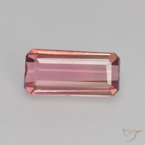 Tourmaline Rose moyen naturelle Octogone / coupe Émeraude, 1.16 ct, VVS-VS