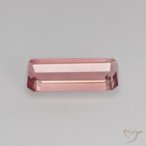Tourmaline Orange rose naturelle Octogone / coupe Émeraude, 1.52 ct, VS