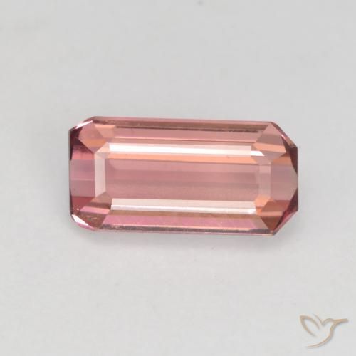 1.04ct Naturel Rose rougeâtre Tourmaline, Taille émeraude, VS