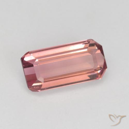 Tourmaline Rose rougeâtre naturelle Octogone / coupe Émeraude, 1.04 ct, VS