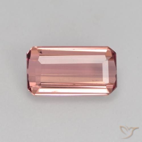 1.15ct Naturel Orange rose Tourmaline, Taille émeraude, VVS-VS