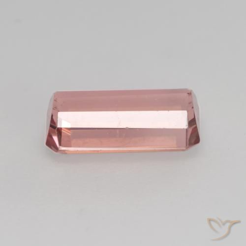 Tourmaline Orange rose naturelle Octogone / coupe Émeraude, 1.15 ct, VVS-VS