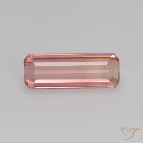 1.14ct Naturel Rose terreux Tourmaline, Taille émeraude, VS