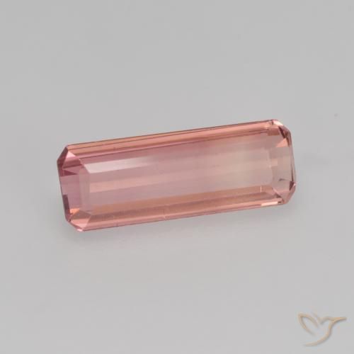 Tourmaline Rose terreux naturelle Octogone / coupe Émeraude, 1.14 ct, VS
