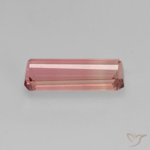 Tourmaline Rose terreux naturelle Octogone / coupe Émeraude, 1.14 ct, VS