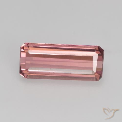 1.45ct Naturel Orange rose Tourmaline, Taille émeraude, VS