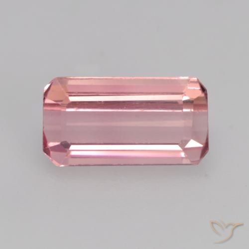 0.92ct Naturel Rose bubblegum Tourmaline, Taille émeraude, VS