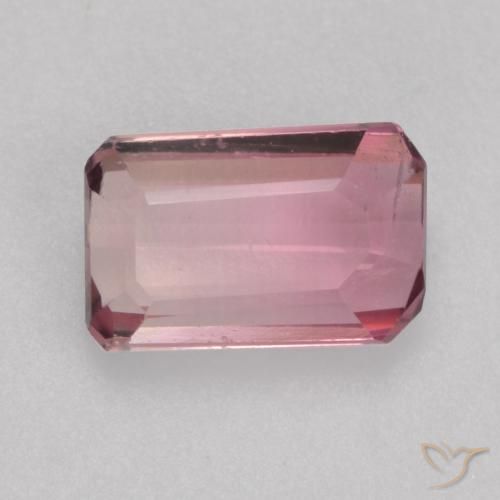 0.58ct Naturel Rose bubblegum léger Tourmaline, Taille émeraude, VS
