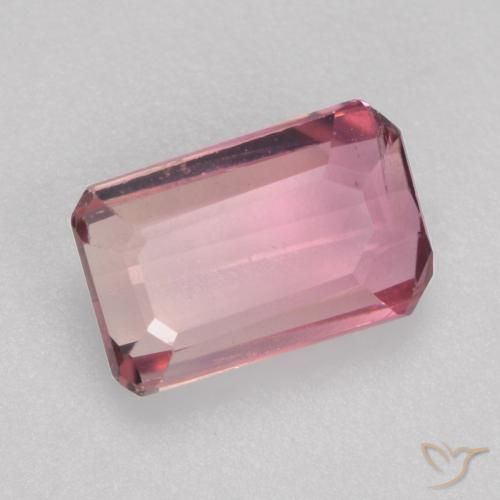 Tourmaline Rose bubblegum léger naturelle Octogone / coupe Émeraude, 0.58 ct, VS