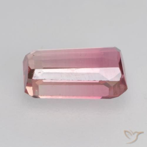 Tourmaline Rose bubblegum léger naturelle Octogone / coupe Émeraude, 0.58 ct, VS