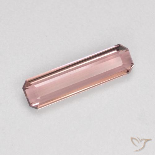 0.90ct Naturel Rose moyen Tourmaline, Taille émeraude, VS