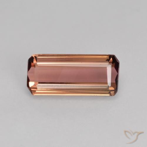 0.96ct Naturel Brique rouge Tourmaline, Taille émeraude, VVS-VS