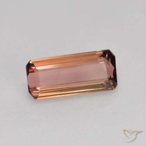 Tourmaline Brique rouge naturelle Octogone / coupe Émeraude, 0.96 ct, VVS-VS