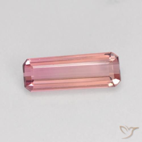 Tourmaline Rouge pomme en bonbon léger naturelle Octogone / coupe Émeraude, 0.90 ct, VS