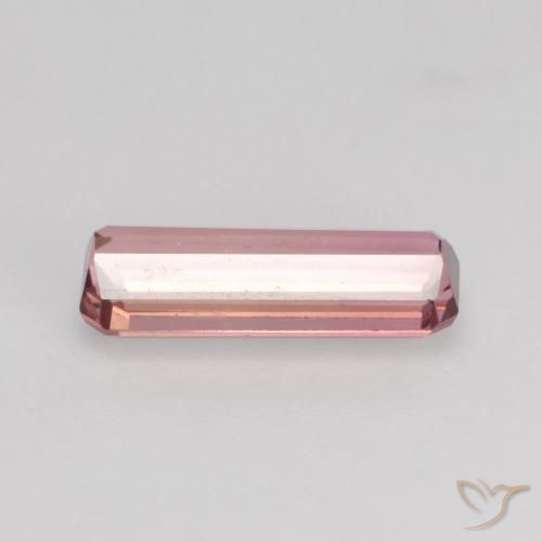 Tourmaline Rouge pomme en bonbon léger naturelle Octogone / coupe Émeraude, 0.90 ct, VS