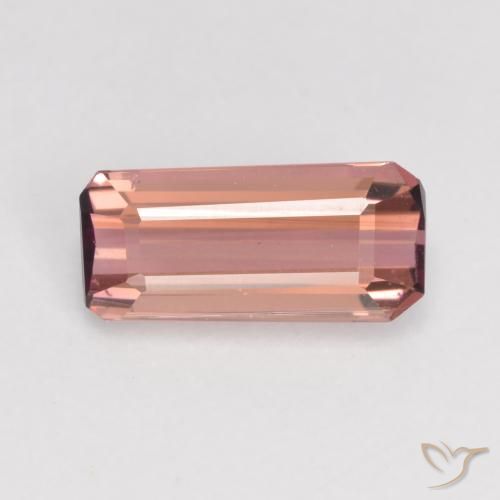 0.92ct Naturel Rose Tourmaline, Taille émeraude, VS