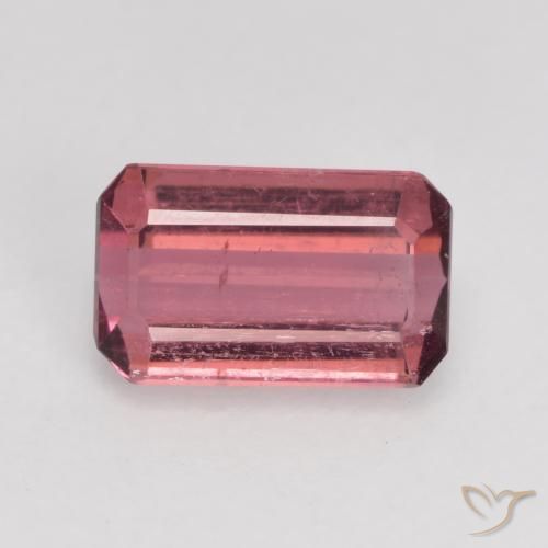 0.88ct Naturel Rose Pourpre Tourmaline, Taille émeraude, SI