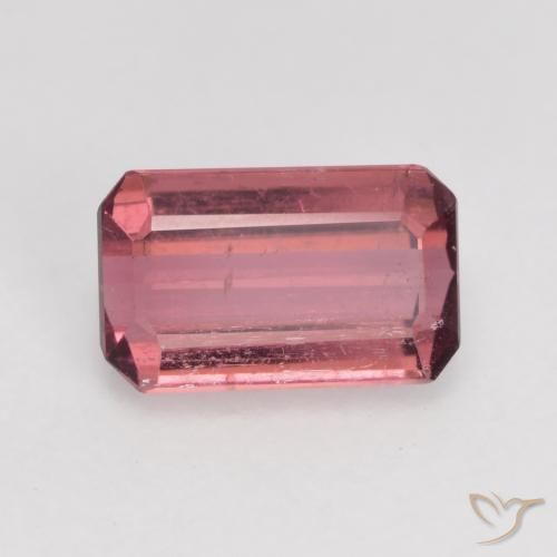 Tourmaline Rose Pourpre naturelle Octogone / coupe Émeraude, 0.88 ct, SI
