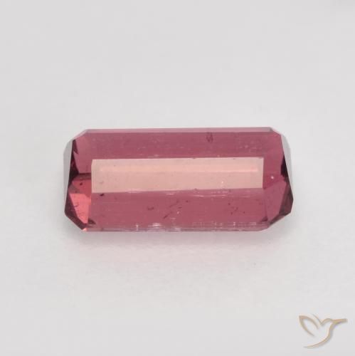 Tourmaline Rose Pourpre naturelle Octogone / coupe Émeraude, 0.88 ct, SI