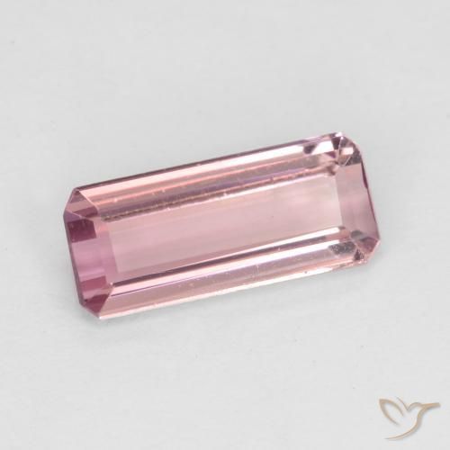 Tourmaline Rose bubblegum léger naturelle Octogone / coupe Émeraude, 1.86 ct, VS