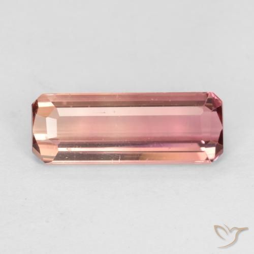 1.53ct Naturel Orange rose Tourmaline, Taille émeraude, VS