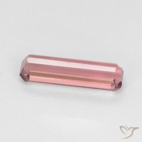 Tourmaline Orange rose naturelle Octogone / coupe Émeraude, 1.24 ct, VS