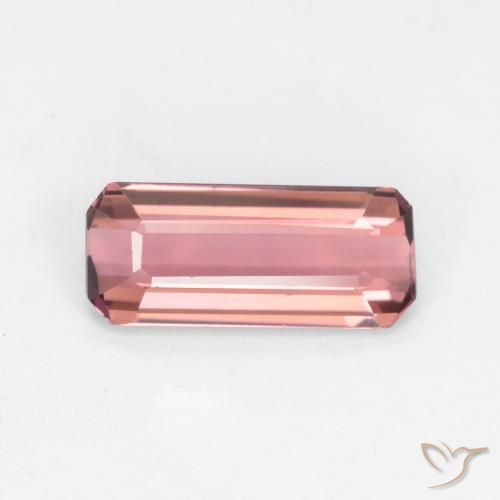 1.37ct Naturel Orange rose Tourmaline, Taille émeraude, VS