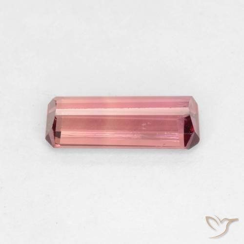Tourmaline Orange rose naturelle Octogone / coupe Émeraude, 1.14 ct, VS-SI