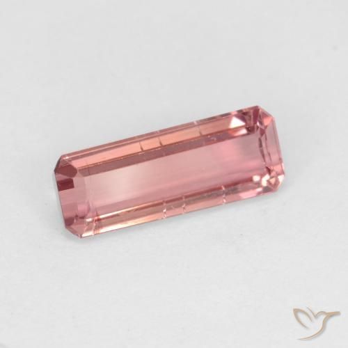 Tourmaline Rose intense naturelle Octogone / coupe Émeraude, 1.64 ct, VS-SI