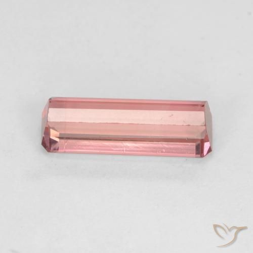 Tourmaline Rose intense naturelle Octogone / coupe Émeraude, 1.64 ct, VS-SI