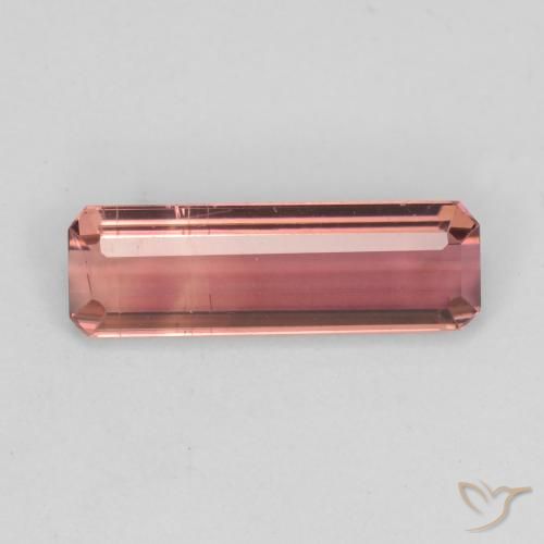 1.40ct Naturel Orange rose Tourmaline, Taille émeraude, VS-SI