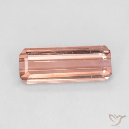 1.54ct Naturel Orange rose Tourmaline, Taille émeraude, VS