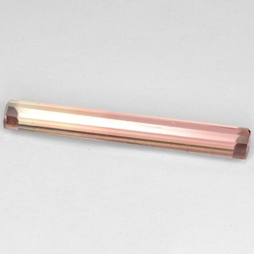 Tourmaline bicolore naturelle taille émeraude, 2,88 ct, VS