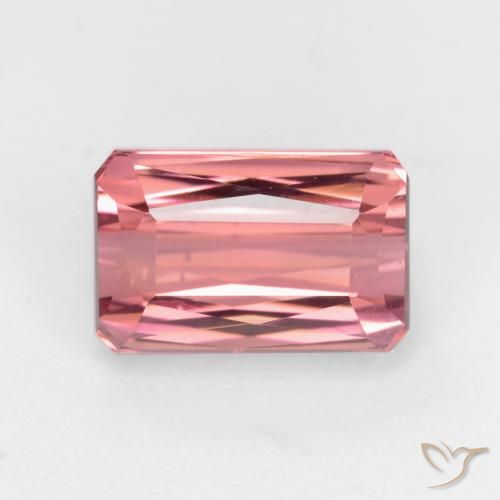 2.32ct Naturel Orange rose Tourmaline, Taille émeraude, VS-SI