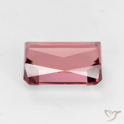 Tourmaline Orange rose naturelle Octogone / coupe Émeraude, 2.32 ct, VS-SI