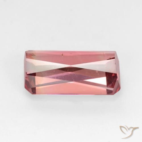 Tourmaline Orange rose naturelle Octogone / coupe Émeraude, 2.81 ct, VS-SI