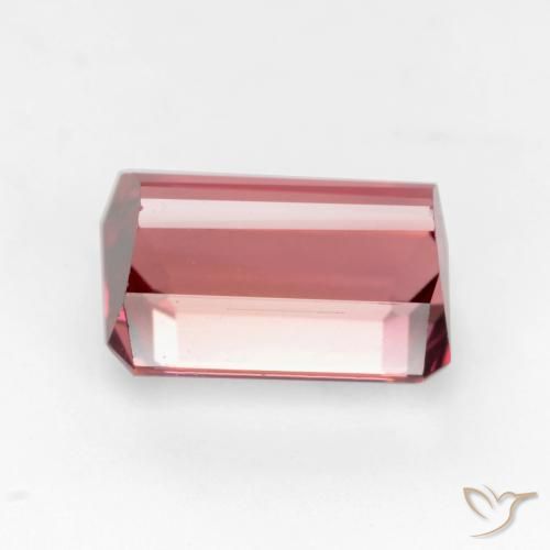 Tourmaline Orange rose naturelle Octogone / coupe Émeraude, 2.77 ct, VVS-VS