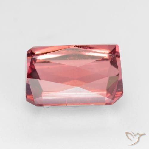 Tourmaline Rose foncé naturelle Octogone / coupe Émeraude, 3.06 ct, SI
