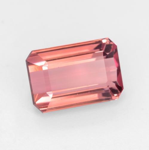 Tourmaline bois de rose naturelle taille émeraude, 3,22 ct, VVS-VS