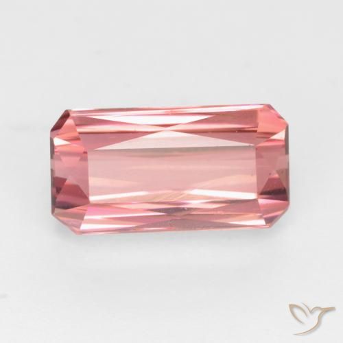 Tourmaline Rose intense naturelle Octogone / coupe Émeraude, 3.12 ct, VS