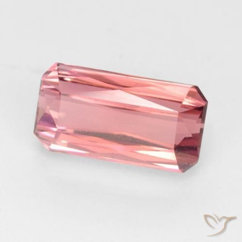 Tourmaline Rose intense naturelle Octogone / coupe Émeraude, 3.12 ct, VS