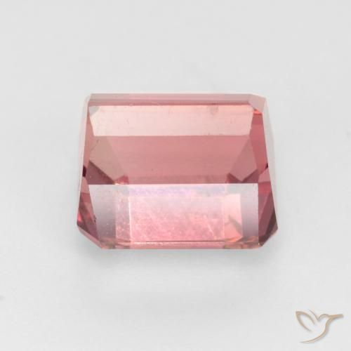 Tourmaline Orange rose naturelle Octogone / coupe Émeraude, 2.98 ct, VS-SI