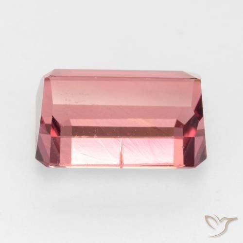 Tourmaline Rose intense naturelle Octogone / coupe Émeraude, 3.26 ct, SI