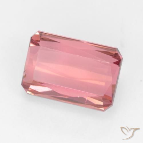 Tourmaline Rose clair naturelle Octogone / coupe Émeraude, 3.08 ct, VS-SI