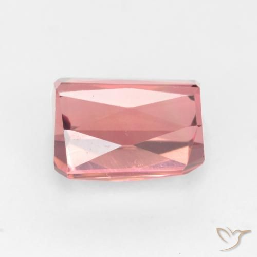 Tourmaline Orange rose naturelle Octogone / coupe Émeraude, 2.70 ct, VVS-VS