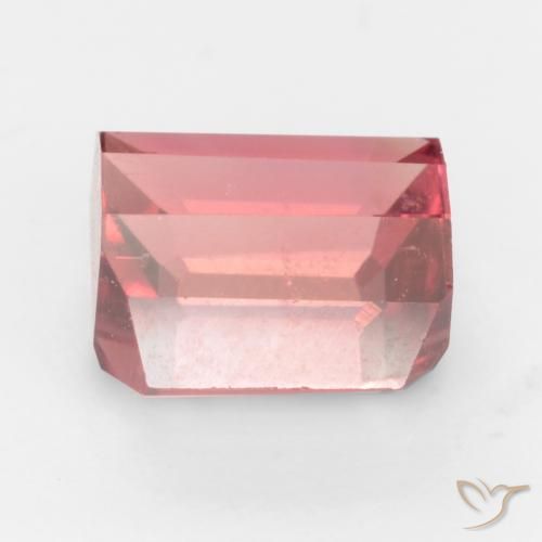 Tourmaline Rose orangé foncé naturelle Octogone / coupe Émeraude, 2.30 ct, VS