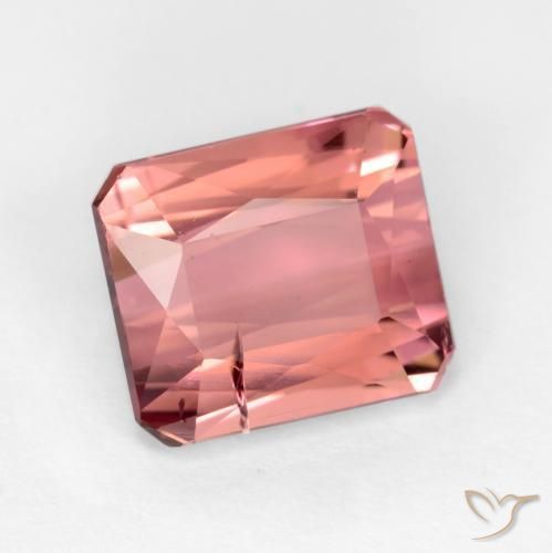 Tourmaline Rose foncé naturelle Octogone / coupe Émeraude, 2.64 ct, SI