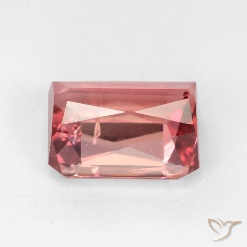 Tourmaline Rose foncé naturelle Octogone / coupe Émeraude, 2.64 ct, SI