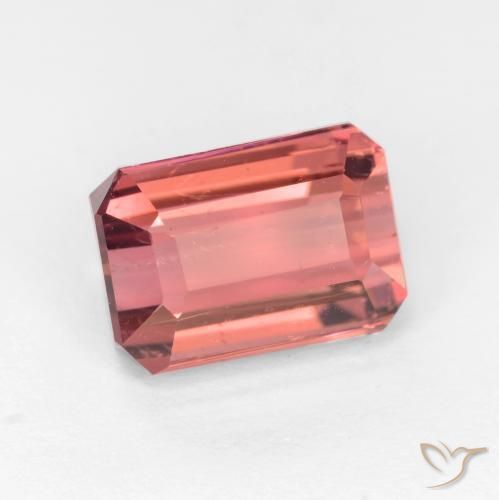 2.83ct Naturel Rose foncé Tourmaline, Taille émeraude, SI